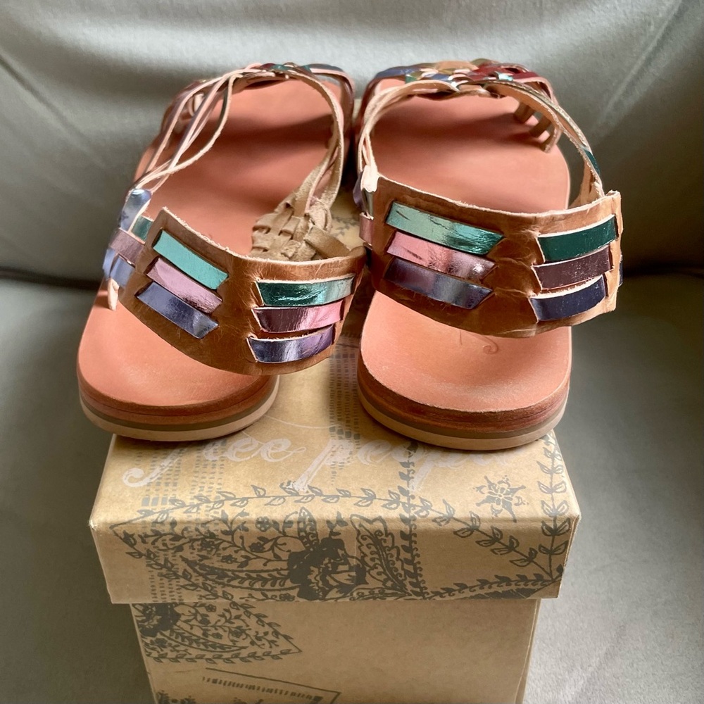 Free People San Juan Huarache Rainbow Sandals HTF - Picture 9 of 10